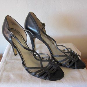 ANNE KLEIN blue leather, Majacquelle Strappy High Heel Sandals - size 9 M